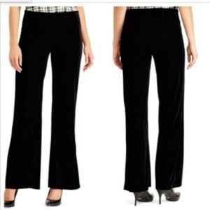 Dressy shimmery stretch velvet flowy Chaps pants 6